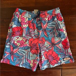 Vineyard Vines Boys Kids Youth Size Large 16 Floral Swim Shorts with Drawstring
